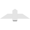 Ekena Millwork Eugene Architectural Grade PVC Gable Bracket, 36"W x 12"H x 2"D x 6"F, 8/12 Pitch GBP036X12X0206EUG00 - alternate 3